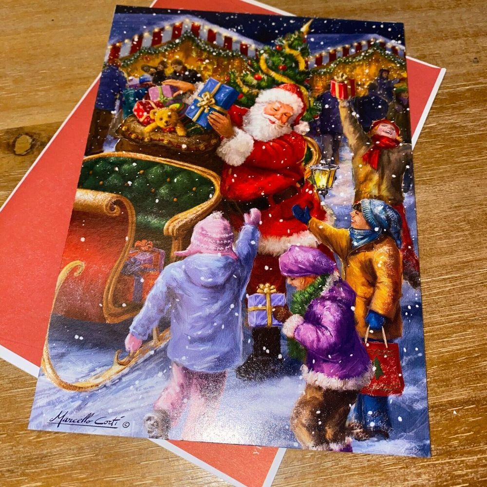 Habitat Hope Greeting Collection‎ Santa Claus Present Holiday Christmas Card